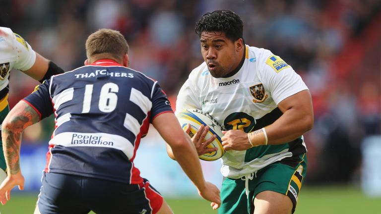 Campese Ma'afu during the Aviva Premiership match between Bristol and Northampton Saints at Ashton Gate on September 11, 2016 in Bristol, England.