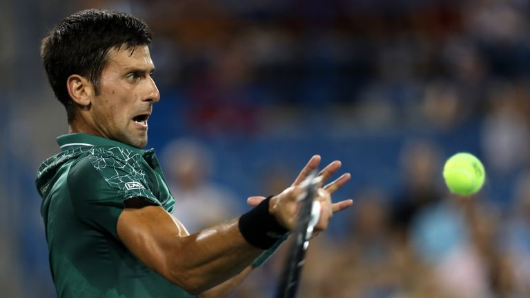 Novak Djokovic eased into the second round of the Cincinnati Masters