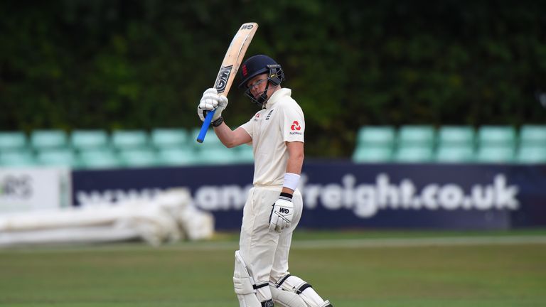 Ollie Pope only managed eight in his first innings for the England Lions against India A