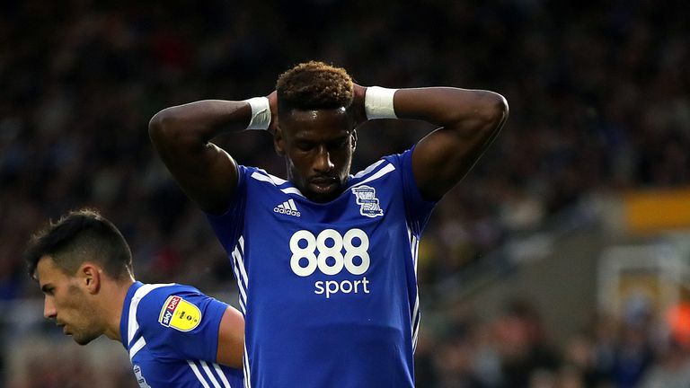 Birmingham City's Omar Bogle appears dejected during the Sky Bet Championship match at St Andrew's Trillion Trophy Stadium, Birmingham. PRESS ASSOCIATION Photo. Picture date: Friday August 17, 2018. See PA story SOCCER Birmingham. Photo credit should read: Nick Potts/PA Wire. RESTRICTIONS: EDITORIAL USE ONLY No use with unauthorised audio, video, data, fixture lists, club/league logos or "live" services. Online in-match use limited to 120 images, no video emulation. No use in betting, games or single club/league/player publications.