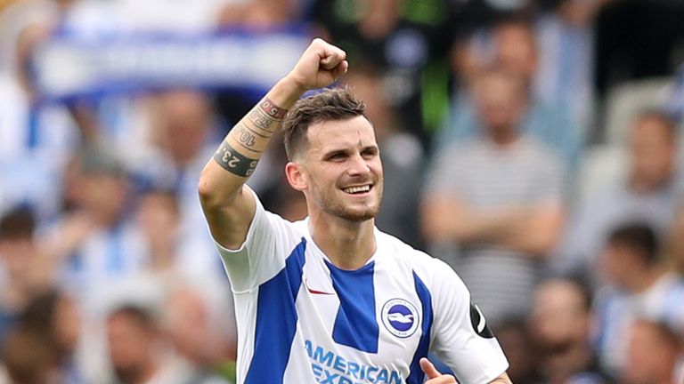  during the Premier League match between Brighton & Hove Albion and Manchester United at American Express Community Stadium on August 19, 2018 in Brighton, United Kingdom.