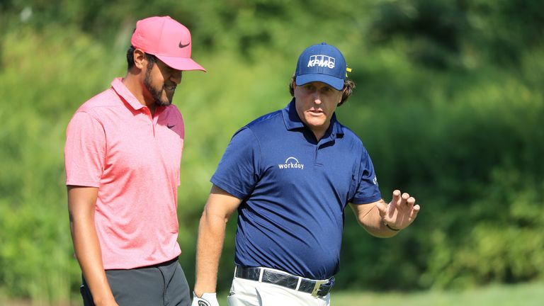 during the second round of The Northern Trust on August 24, 2018 at the Ridgewood Championship Course in Ridgewood, New Jersey.