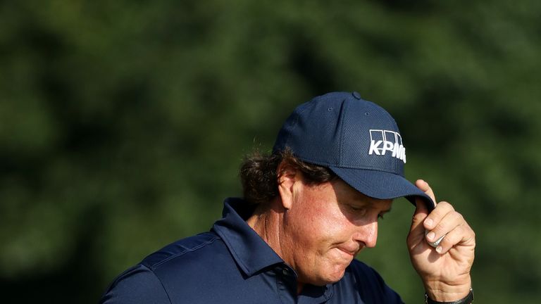 during the second round of The Northern Trust on August 24, 2018 at the Ridgewood Championship Course in Ridgewood, New Jersey.