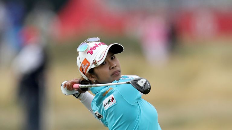 during the third round of the Ricoh Women&#39;s British Open at Royal Lytham and St Annes Golf Club on August 4, 2018 in Lytham St Annes, England.
