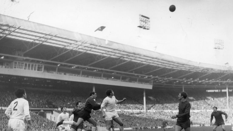 Queens Park Rangers in action against West Bromwich Albion during the League Cup Final at Wembley Stadium, which QPR won 3-2 