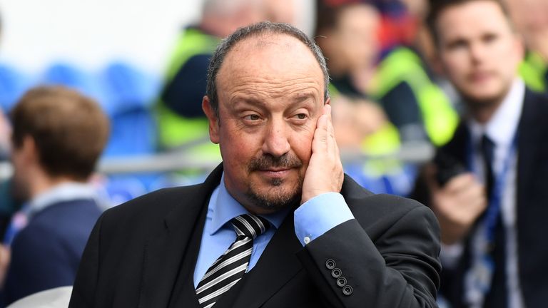 Newcastle United manager Rafael Benitez during the Premier League match at the Cardiff City Stadium.