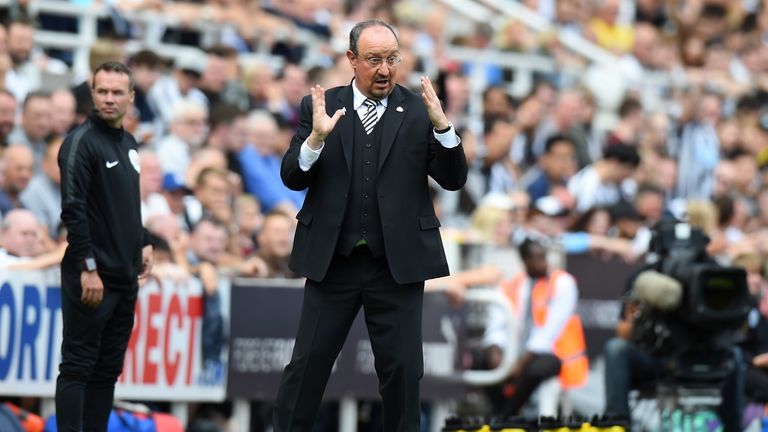 Rafael Benitez during the Premier League match between Newcastle United and Tottenham Hotspur