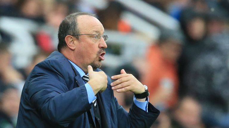 Newcastle United's Spanish manager Rafael Benitez gestures from the touchline during the English Premier League football match between Newcastle United and Chelsea at St James' Park in Newcastle-upon-Tyne, north east England on August 26, 2018