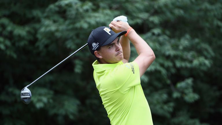 during the first round of the 2018 PGA Championship at Bellerive Country Club on August 9, 2018 in St Louis, Missouri.