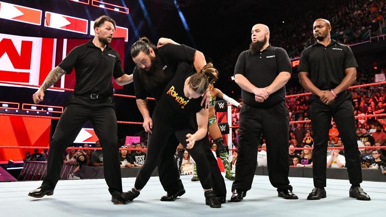 Ronda Rousey took out Alex Bliss' security team in another impressive Raw display