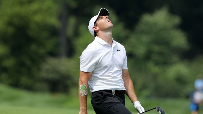 during the first round of the 100th PGA Championship at the Bellerive Country Club on August 9, 2018 in St Louis, Missouri.