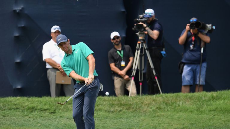 during the final round of the 2018 PGA Championship at Bellerive Country Club on August 12, 2018 in St Louis, Missouri.