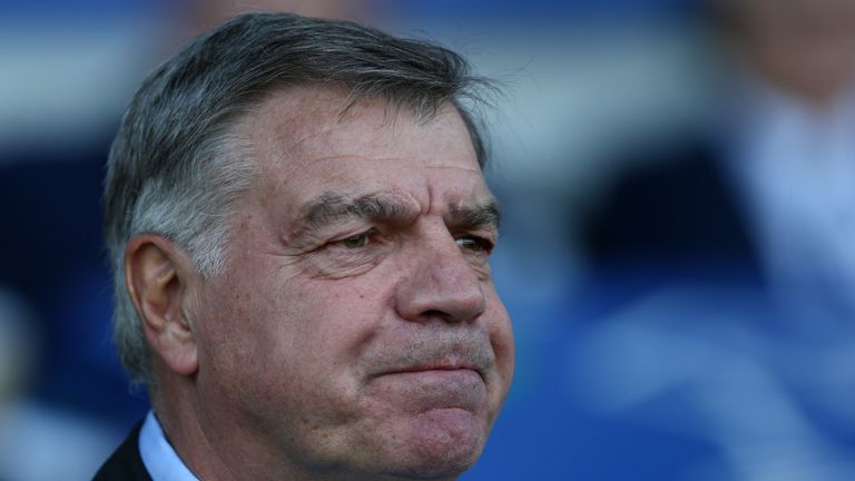 Sam Allardyce, Manager of Everton looks on prior to the Premier League match between Everton and Southampton at Goodison Park on May 5, 2018 in Liverpool, England.