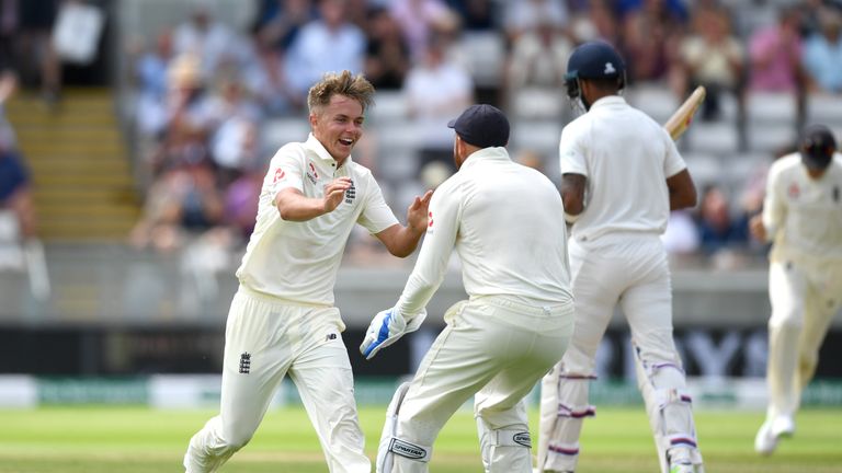 Sam Curran celebrates a wicket