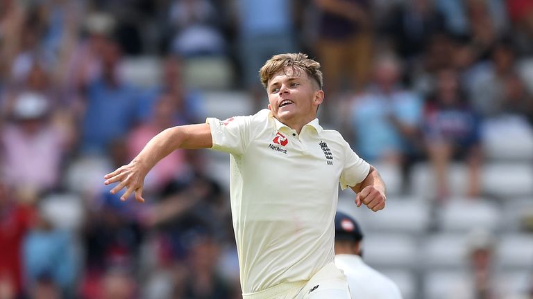 Sam Curran during day two of the Specsavers 1st Test between England and India at Edgbaston on August 2, 2018 in Birmingham, England.