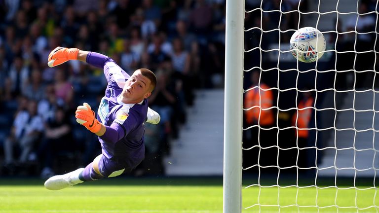 West Bromwich Albion's Sam Johnstone is unable to stop Bolton Wanderers from taking the lead