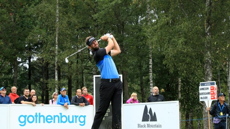  during Day One of Nordea Masters at Hills Golf & Sports Club on August 16, 2018 in Gothenburg, Sweden.