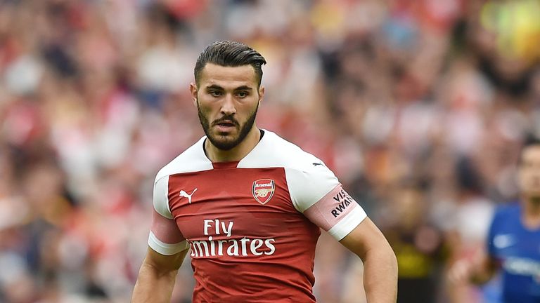 Sead Kolasinac of Arsenal during the Pre-season friendly International Champions Cup game between Arsenal and Chelsea