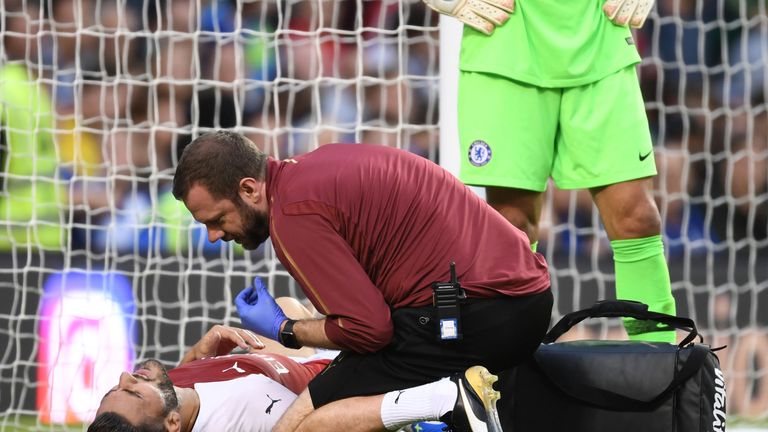 Sead Kolasinac suffered a knee injury during Arsenal's friendly against Chelsea