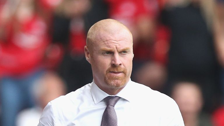 Sean Dyche during the UEFA Europa League Second Qualifying Round 1st Leg match between Aberdeen and Burnley at Pittodrie Stadium on July 26, 2018 in Aberdeen, Scotland.