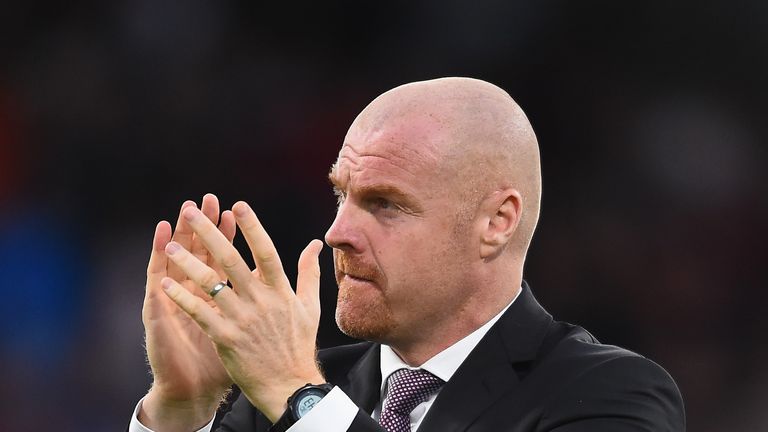 Sean Dyche during the UEFA Europa League qualifing second leg play off match between Burnley and Olympiakos at Turf Moor on August 30, 2018 in Burnley, England.