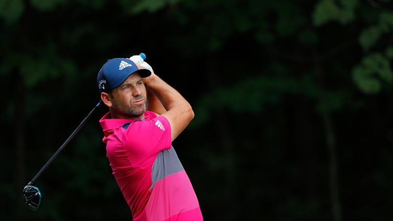 Sergio Garcia during the final round of the Wyndham Championship at Sedgefield Country Club on August 19, 2018 in Greensboro, North Carolina.