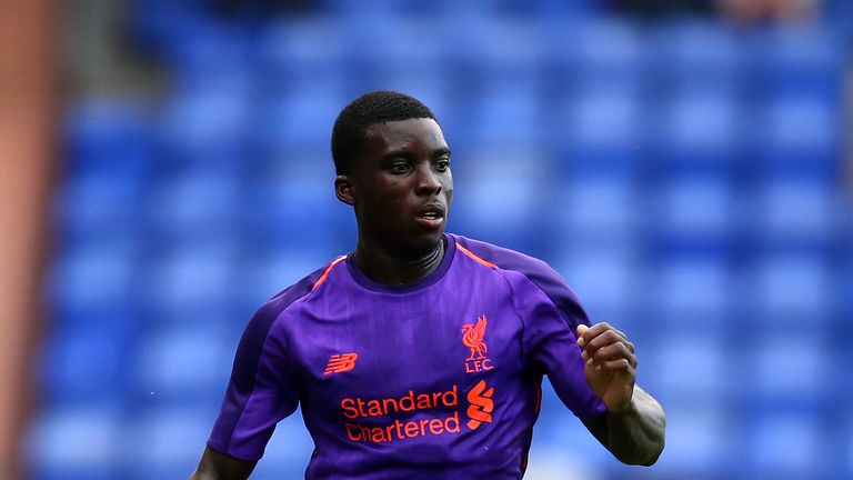 BIRKENHEAD, ENGLAND - JULY 10: Sheyi Ojo of Liverpool in action during the Pre-Season Friendly match between Tranmere Rovers and Liverpool at Prenton Park on July 11, 2018 in Birkenhead, England. (Photo by Jan Kruger/Getty Images) *** Local Caption *** Sheyi Ojo                     