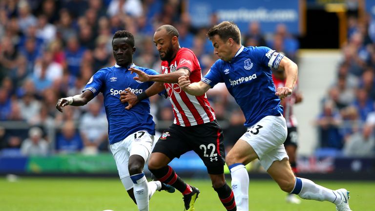 during the Premier League match between Everton FC and Southampton FC at Goodison Park on August 18, 2018 in Liverpool, United Kingdom.