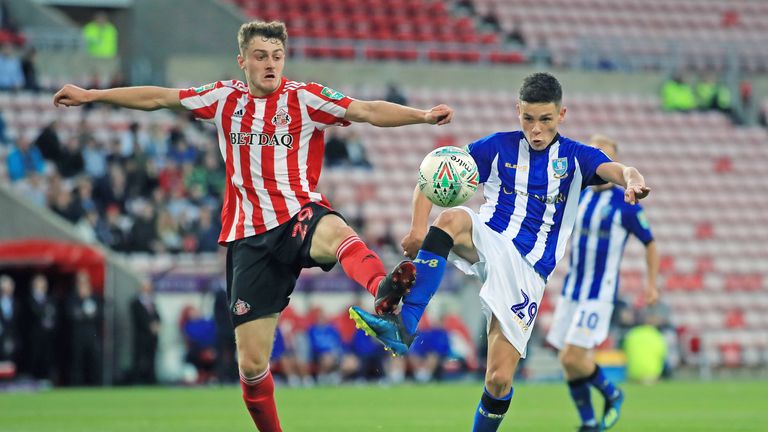 Elliot Embleton and Alex Hunt in action in the Carabao Cup