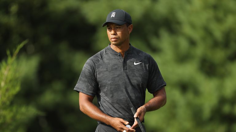 during the first round of the Dell Technologies Championship at TPC Boston on August 31, 2018 in Norton, Massachusetts.