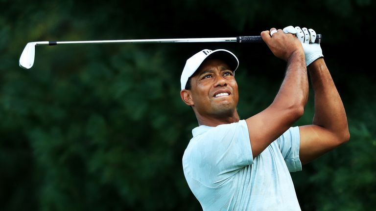 during the third round of The Northern Trust on August 25, 2018 at the Ridgewood Championship Course in Ridgewood, New Jersey.