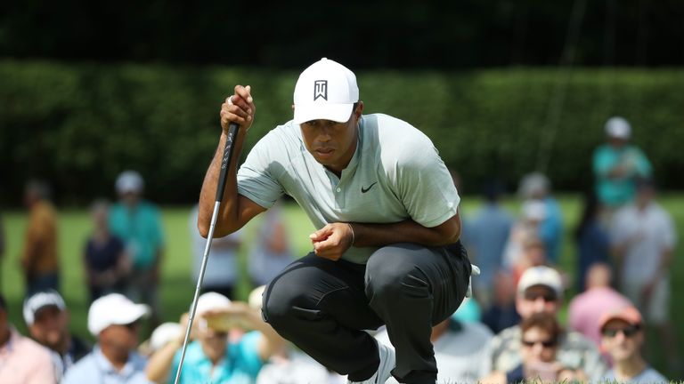during the third round of The Northern Trust on August 25, 2018 at the Ridgewood Championship Course in Ridgewood, New Jersey.