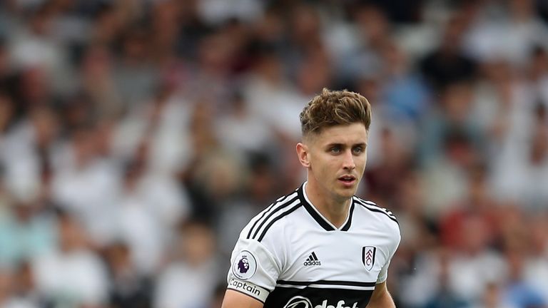 Tom Cairney of Fulham in action during the Premier League match between Fulham FC and Crystal Palace at Craven Cottage on August 11, 2018 in London, United Kingdom