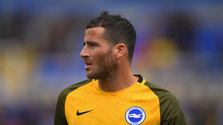  Tomer Hemed during the friendly match between Birmingham City and Brighton and Hove Albion at St Andrew's Trillion Trophy Stadium on July 28, 2018 in Birmingham, England.
