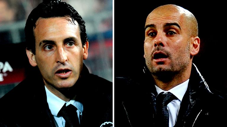 Unai Emery and Pep Guardiola faced each other in Spain
