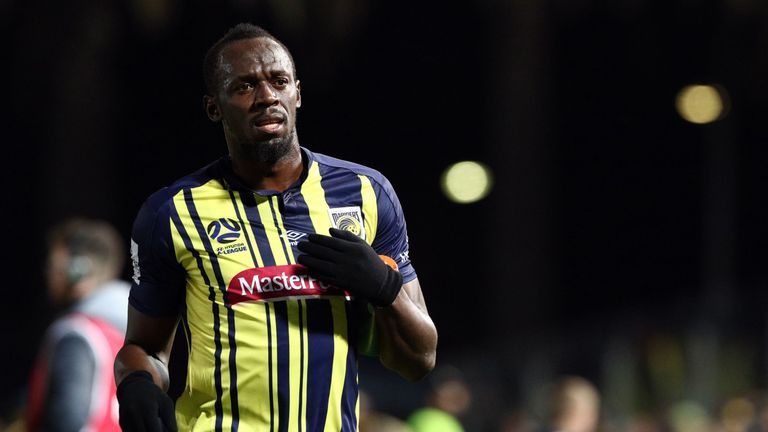 Usain Bolt made his debut for Central Coast Mariners