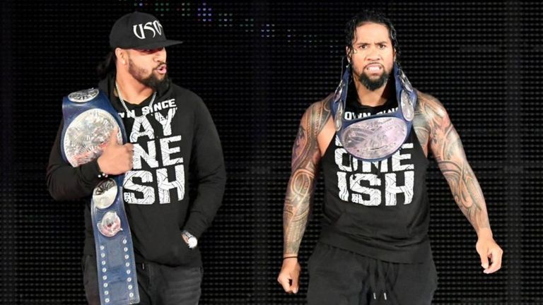 The Usos lost the SmackDown tag team titles to The Bludgeon Brothers at WrestleMania 34