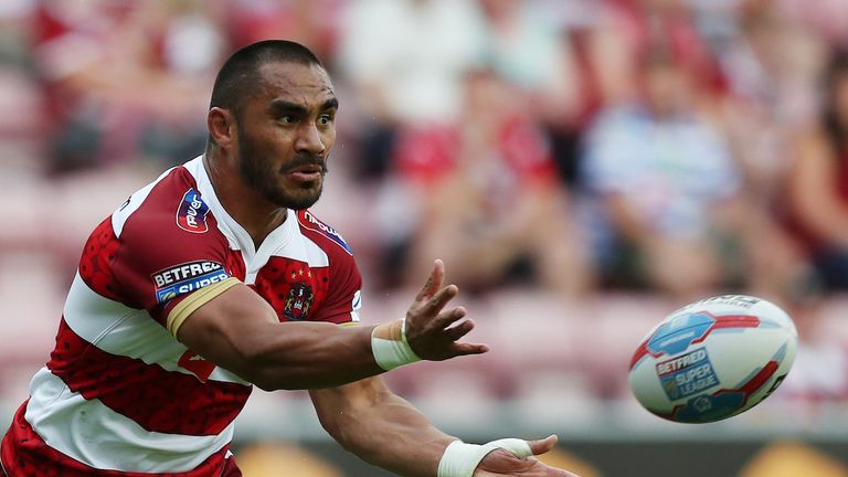 Picture by Paul Currie/SWpix.com - 28/06/2018 - Rugby League - Betfred Super League - Wigan Warriors v Leeds Rhinos - DW Stadium, Wigan, England - Willie Isa of Wigan Warriors