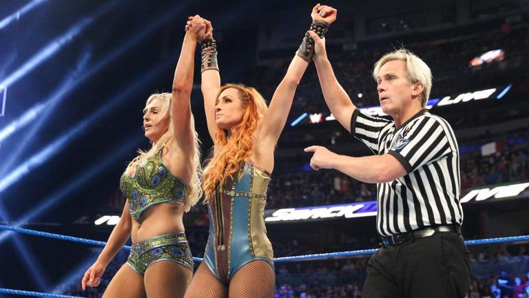 charlotte flair and becky lynch defeat the iiconics