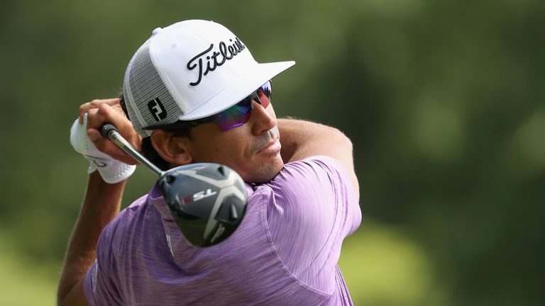 during the second round of the Wyndham Championship at Sedgefield Country Club on August 17, 2018 in Greensboro, North Carolina.