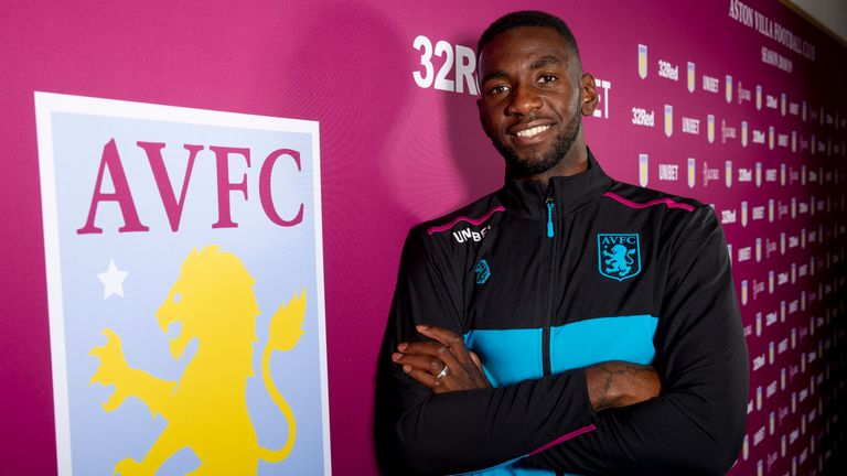 Aston Villa unveil new loan signing Yannick Bolasie