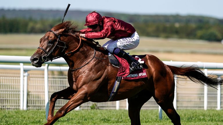 Oisin Murphy and Lightning Spear win the Qatar Sussex Stakes