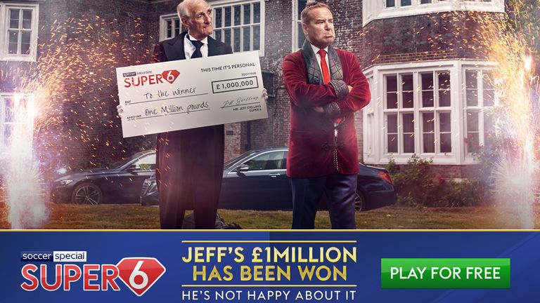 Saturday's £1million Super 6 jackpot was shared between three players