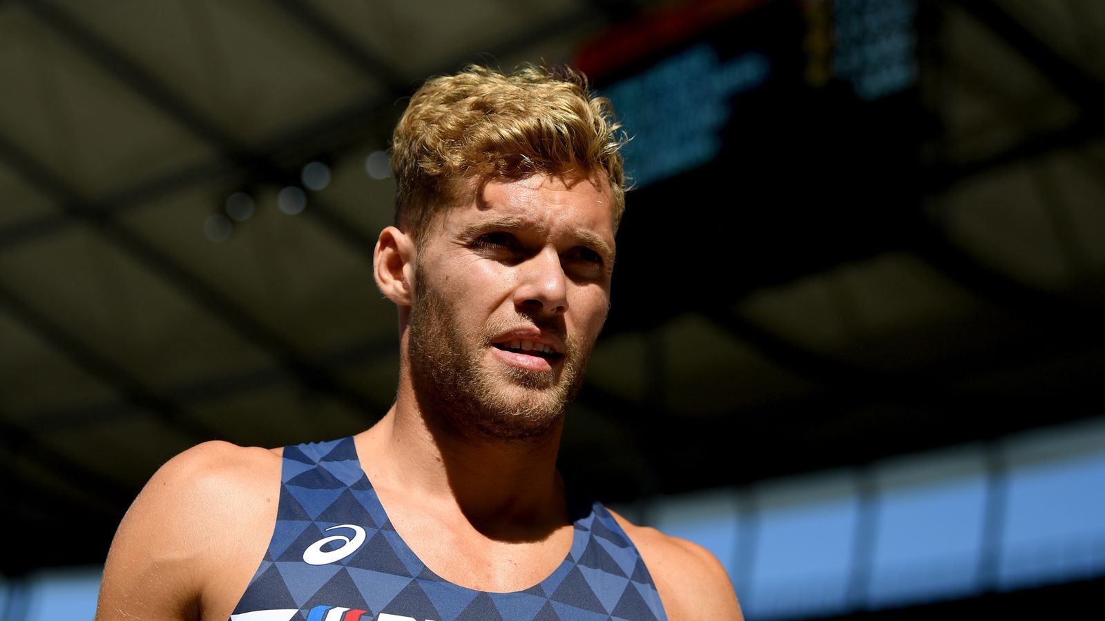Kevin Mayer - France's Kevin Mayer reacts during the Men's Heptathlon ...