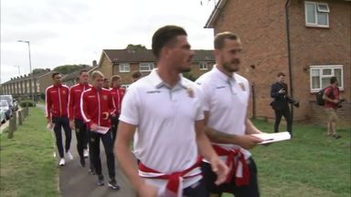 Stevenage players make special delivery!
