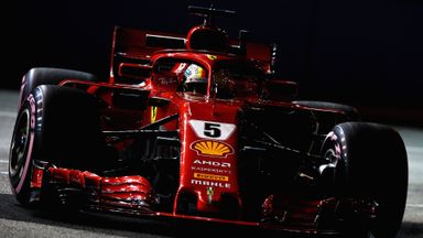 Vettel hits the wall