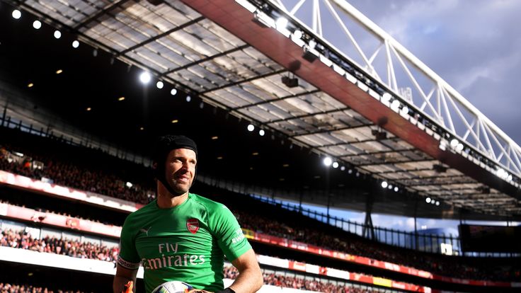 Petr Cech during the Premier League match between Arsenal FC and Everton FC at Emirates Stadium on September 23, 2018 in London, United Kingdom.