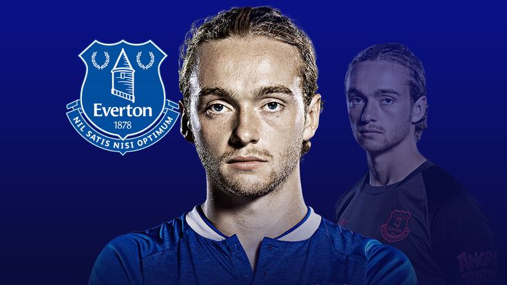 Everton midfielder Tom Davies