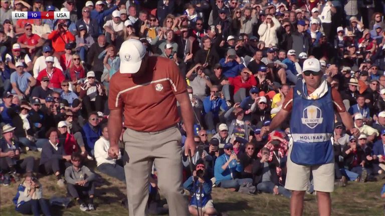 Tommy Fleetwood and Francesco Molinari make history as they become the first European pairing to win four successive matches in the Ryder Cup.