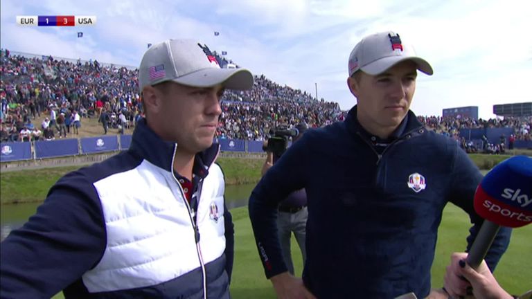 Jordan Spieth felt Justin Thomas's birdie on fifteen swung the match in their favour.